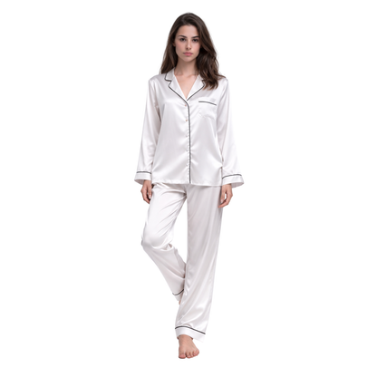 Premium Long Silk Pajamas Set